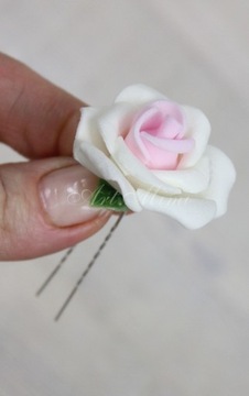 Szpilka róża kokówka do włosów ślub ozdoba KOLORY