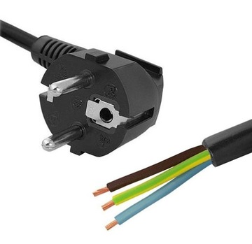 Kabel przyłączeniowy VDE 3x1,5mm H05VV-F Schuko 2m