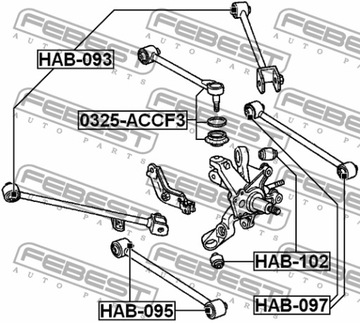 HONDA ACCORD CG CH 98-02 ЗАДНИЙ ПОВОРОТНЫЙ РЫЧАГ