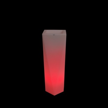 DONICA OGRODOWA DONICZKA PODŚWIETLANA ŚWIECĄCA LED RGB + PILOT 75 cm