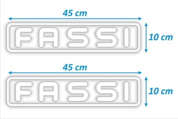 NAKLEJKA NAKLEJKI - FASSI - 2 szt. - BIAŁE 45 cm