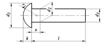 5x12 Заклепки стальные с шаровой головкой DIN 660 50 шт.