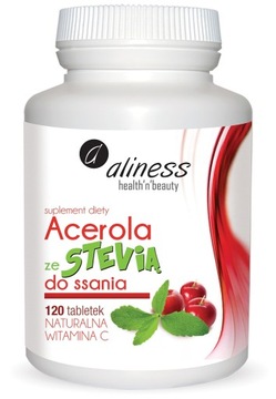 ACEROLA ze STEVIĄ Aliness NATURALNA WITAMINA C