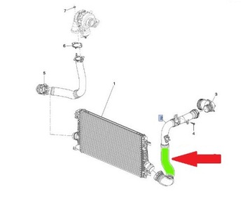ТРУБКА ИНТЕРКУЛЕРА CHEVROLET CRUZE ORLANDO 95275281