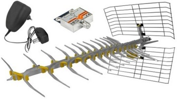 ANTENA telewizyjna ATX 55w DVB-T+wzmacnia. LNA 177
