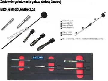 Zestaw do naprawy gwintów świec M8X1M10X1M10X1,25