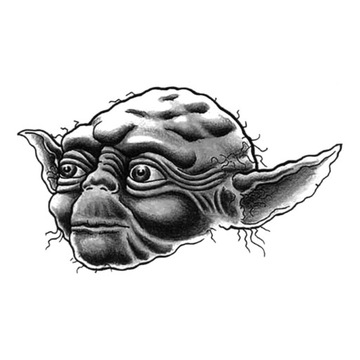 Tatuaż wojownik yoda jak star wars gwiezdne wojny