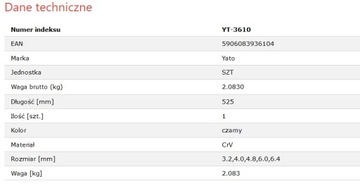 РЫЧАГОВЫЙ ЗАКЛЕПОЧНИК 2,4-6,4 мм YT-3610 YATO +150e