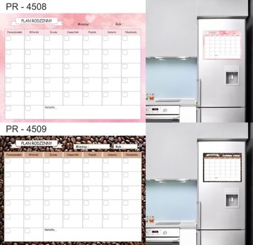 Магнитная доска-календарь-планировщик на холодильник.