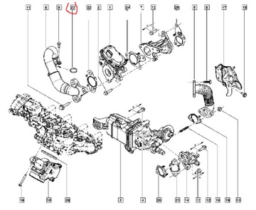 ПРОКЛАДКА КАБЕЛЯ EGR 2.3 DCI BITURBO MASTER III