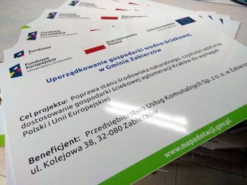 Tablica unijna PROW 2014-2020 ARiMR A3 PLAKAT ue