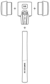 Молоток трамбовочный Halder Simplex 60 мм 1,6 кг