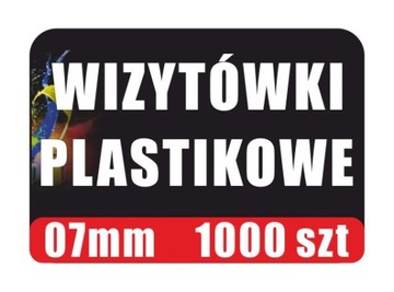 Wizytówki Plastikowe 07 mm 1000 szt Karty Rabatowe