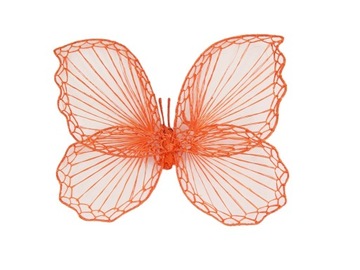 MOTYL MOTYLEK pomarańczowy dekoracja do powieszenia na firankę 20 cm