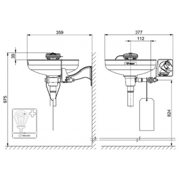 HAWS 7260B AXION MSR промывка глаз и лица