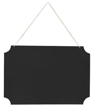 TABLICZKA WISZĄCA DO NAPISÓW 45x30 CM CZARNA WESELE