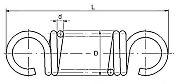 Пружина растяжения 0,8х5,7х25 оцинкованная