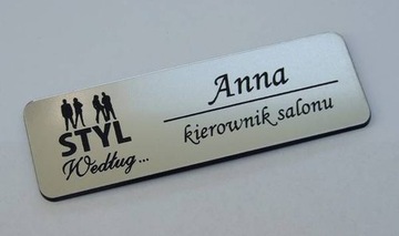 Персональный бейдж с гравировкой MAG