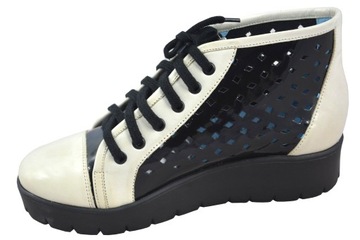 Creepers AGA ECRU/BLACK LEATHER 36 ПРОМО БУТОМАНИЯ