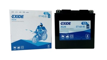 МОТОЦИКЛ EXIDE BIKE AGM YT14B-BS 12V 12AH