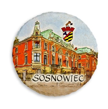 Magnes na lodówkę kamień pamiątka SOSNOWIEC 405 M