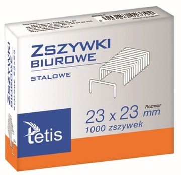 Zszywki biurowe HD 23/23 1000szt. Tetis GZ103-A