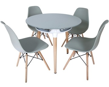 Круглый стол 80 см + 4 стулью цвета