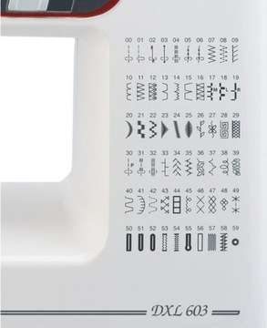 Швейная машина Janome DXL603 + лапки + иглы + DVD-диск с курсами шитья