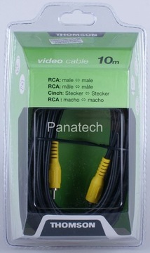 Кабель 1x RCA M/M 75 Ом для сабвуфера, экранированный, 10 м. ТОМСОН