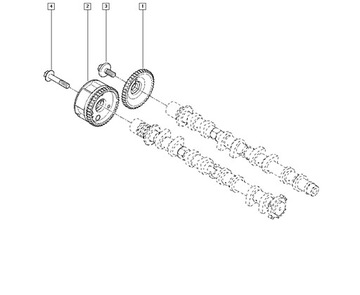 ГРМ RENAULT 1.2 1.4 TCE ВЫПУСКНОЙ ВАЛ