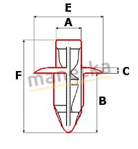 Kołek do owiewek spinka HONDA VFR 800 1200 VTR RVF XL VARADERO CBR GL NT ST