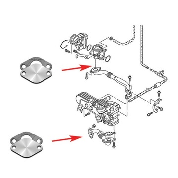 Комплект заглушек EGR TDI AUDI SEAT SKODA VW FORD