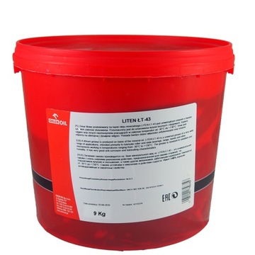 ORLEN Smar Liten ŁT-43 9kg - litowy smar do łożysk tocznych i ślizgowych