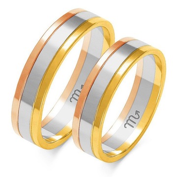 OBRĄCZKI ZŁOTE 14K 5 mm id A-204