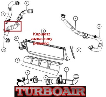 JEEP PATRIOT 2,0 CRD TRUBKA WAZ TURBO 04891698AB