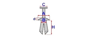 PIN CAP 8.5 ОБИВКА VW LT T4 T5 VENTO X10