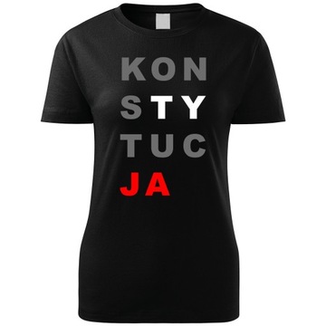 Koszulka damska KONSTYTUCJA czarna S - XXL