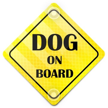 ODBLASK NA AUTO SAMOCHÓD DOG ON BOARD PRZYSSAWKI