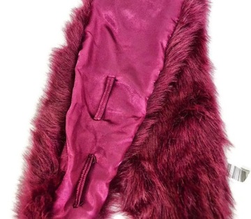 STRADIVARIUS ETOLA SZAL KOŁNIERZYK FUTERKO bordo