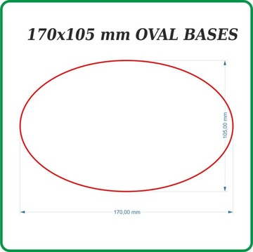 Podstawka owal 170x105 mm OVAL bases 4szt. MDF/HDF