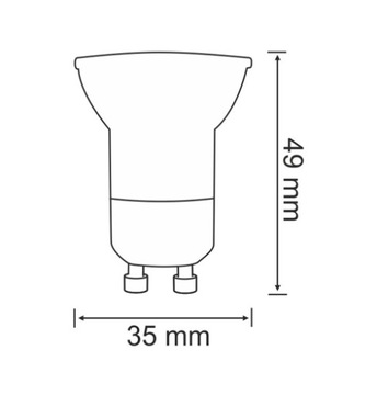 Żarówka LED GU11 230V 1,9W 150lm 35 mm ciepła #235