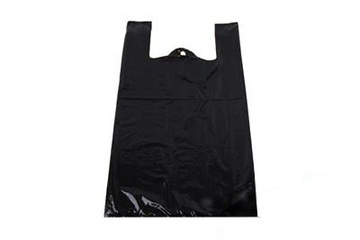 REKLAMÓWKI foliowe z uchem LDPE 28x48cm 42 mikrony CZARNE 50 sztuk