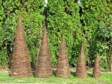 Choinka Ozdoba Świąteczna Stożek z brzozy 120 cm