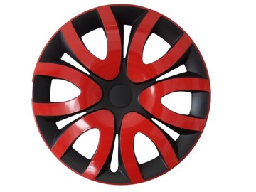 KOŁPAKI 15 CZARNO CZERWONE OPEL VW FIAT NOWOŚĆ !!!