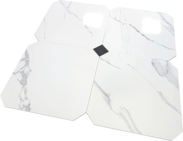 восьмиугольный керамогранит типа WHITE MARBLE CARRARA 45x45