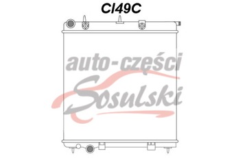 Водяной радиатор C2 C3 02- Peugeot 1007 1.1 1.4 HDI