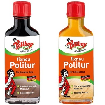 POLIBOY POLITURA DO DREWNA JASNA I CIEMNA 2X100ml