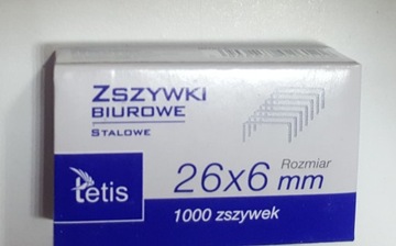 Tetis Zszywki biurowe 26 x 6 mm GZ101-C