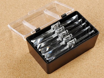 Налобная лупа, очки, 2 светодиодных фонарика.