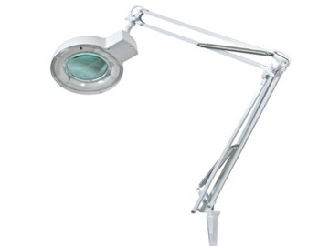 Lampa kosmetyczna / warsztatowa 22W z lupą 5 dpt.